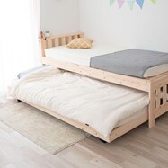 国産ヒノキ材 収納式ペア(ツイン)タイプのすのこ2段ベッド【期間限定価格:11/28~1/5まで】