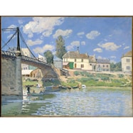 アートパネル ヴィルヌーヴ=ラ=ガレンヌの橋 (シスレー)