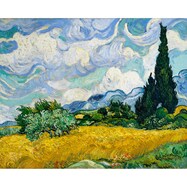 アートパネル 糸杉のある風景 (ゴッホ)