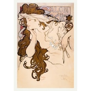 アートパネル Salon des Cent poster (ミュシャ)