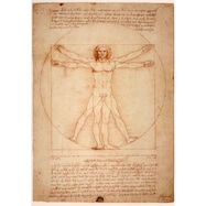 アートパネル ウィトルウィウス的人体図 (ダ・ヴィンチ)