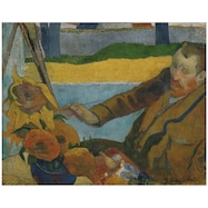 アートパネル ひまわりを描くファン・ゴッホ (ゴーギャン)