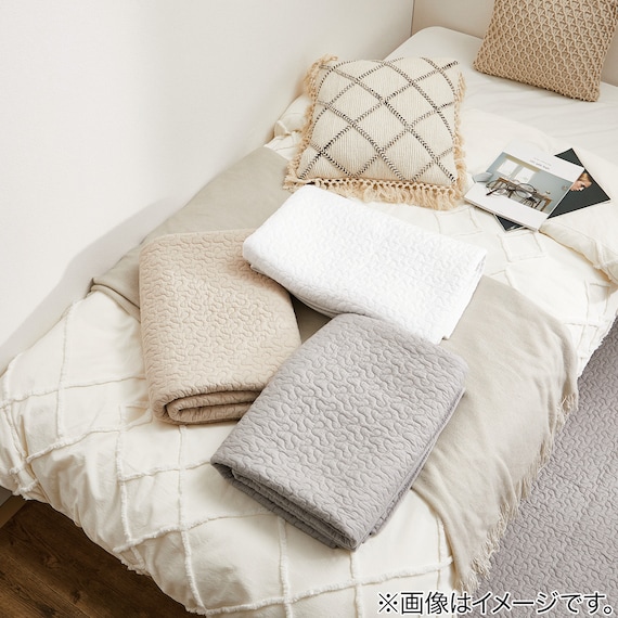 洗えるコットンキルトラグ 130×190 BE 5枚目画像