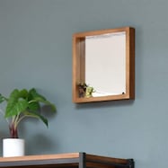 【天然木アンティーク調】 ウォールミラー