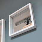 天然木アンティーク調 ウォールミラー3030(ホワイト) 1枚目画像