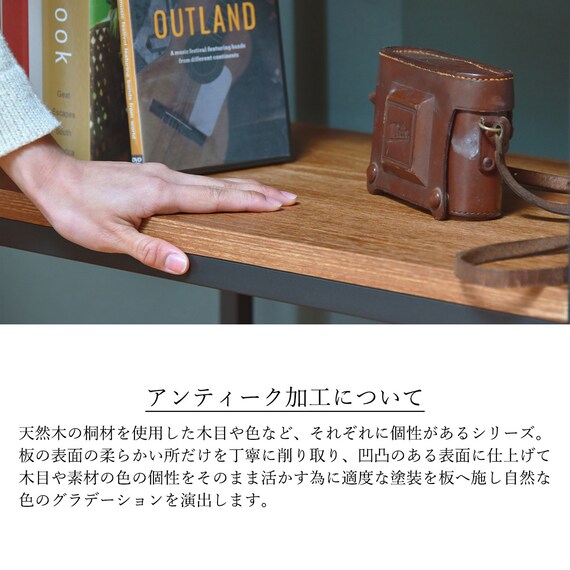 天然木アンティーク調 ウォールミラー4560(ホワイト) 6枚目画像