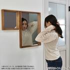 天然木アンティーク調 ウォールミラー4560(ホワイト) 8枚目画像