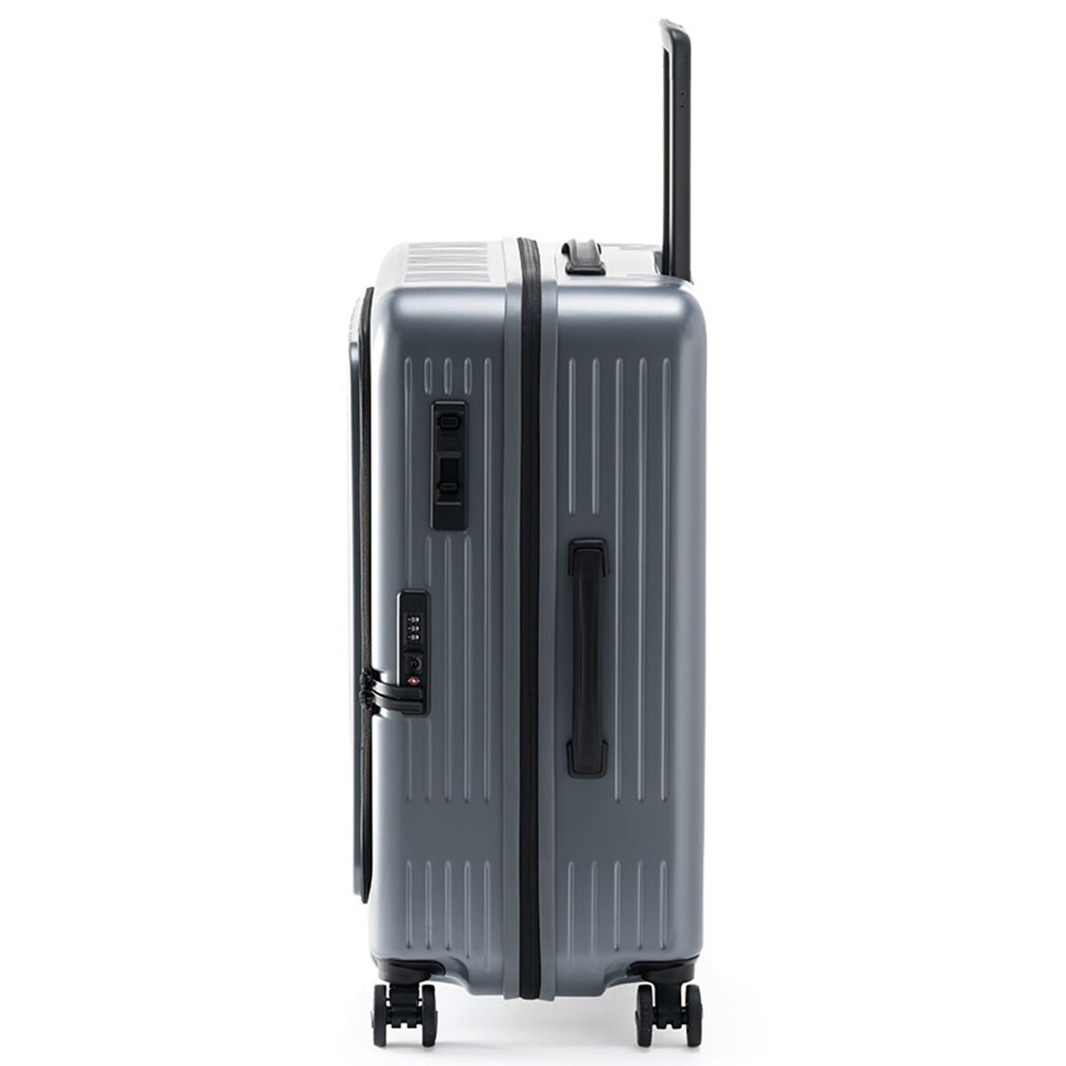 PORTER グレー キャリーケース フロントオープン拡張ジッパータイプキャリーケース(70-78L
