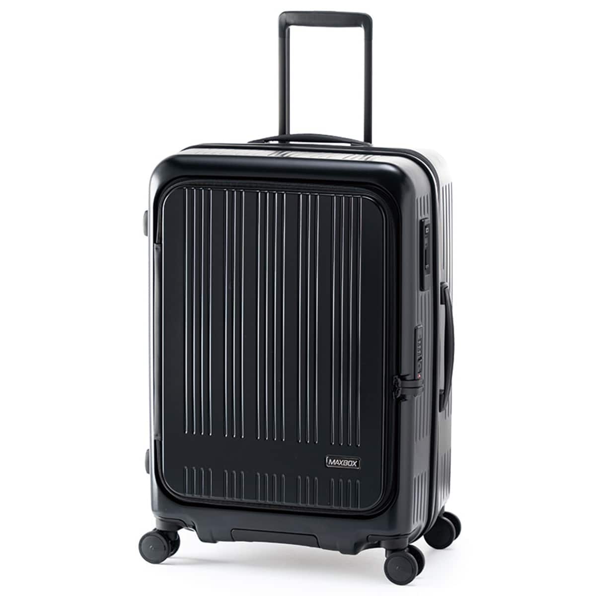 フロントオープン拡張ジッパータイプキャリーケース(70-78L マット