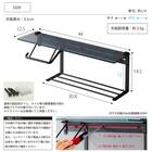 棚付きトイレットペーパーホルダー(ストックタイプ ガラスブラック) 2枚目画像