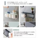 棚付きトイレットペーパーホルダー(ストックタイプ ガラスブラック) 3枚目画像