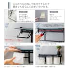 棚付きトイレットペーパーホルダー(ストックタイプ ガラスブラック) 5枚目画像