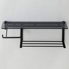 棚付きトイレットペーパーホルダー(ストックタイプ ガラスブラック) 10枚目画像