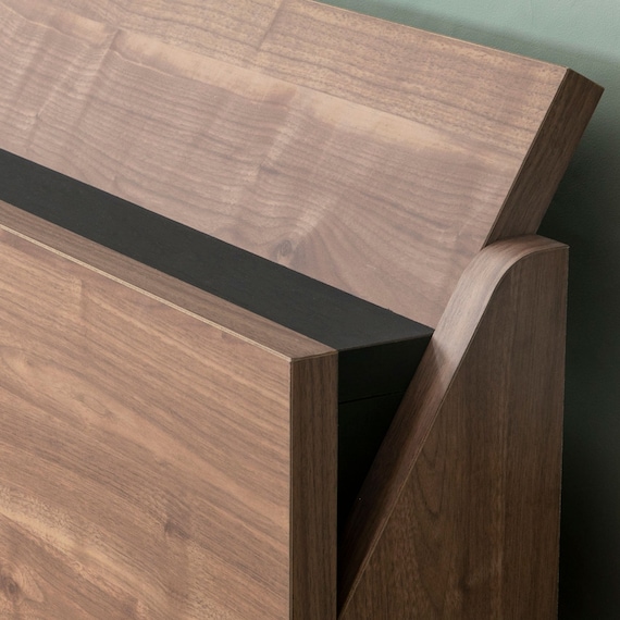 シングル コンセント棚付きステージすのこベッド(BR) 4枚目画像