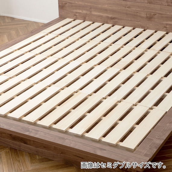 シングル コンセント棚付きステージすのこベッド(BR) 6枚目画像