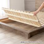 クイーン コンセント棚付きステージすのこベッド(GY) 7枚目画像