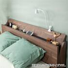 クイーン コンセント棚付きステージすのこベッド(BR) 5枚目画像