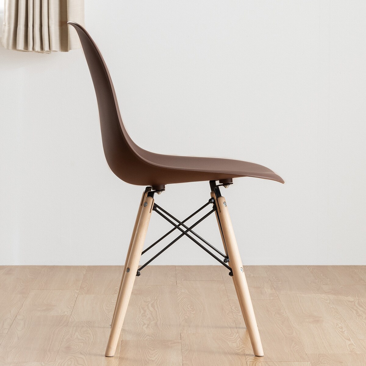 北欧風シンプルシェル型チェア 4脚セット (PRT BR) | ニトリ