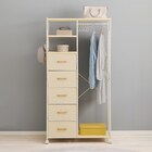 たっぷり収納できるハンガーラック(幅80 WH) 1枚目画像