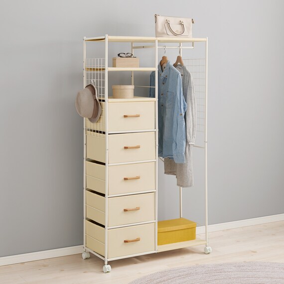 たっぷり収納できるハンガーラック(幅80 WH) 2枚目画像