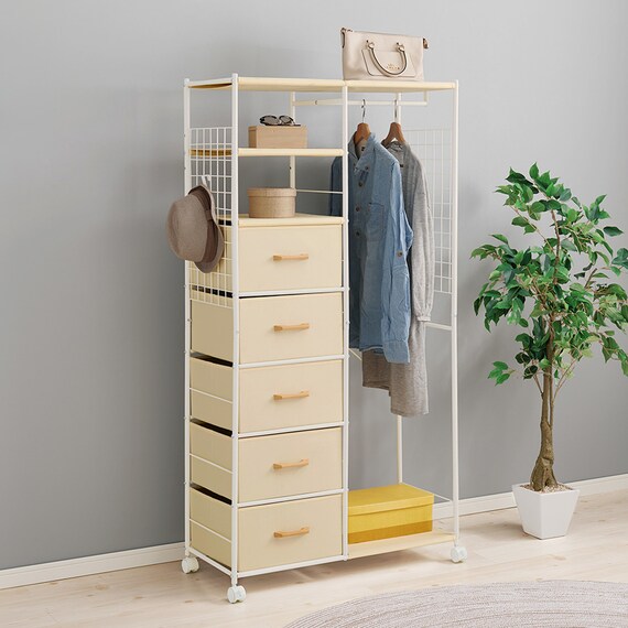 たっぷり収納できるハンガーラック(幅80 WH) 16枚目画像