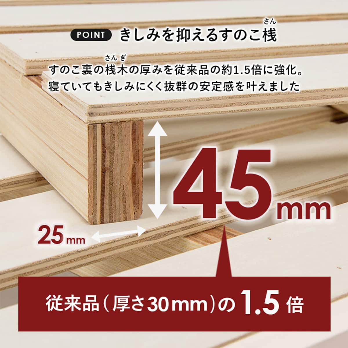 頑丈ロングベッドフレーム(SD LBR) | ニトリネット【公式】 家具