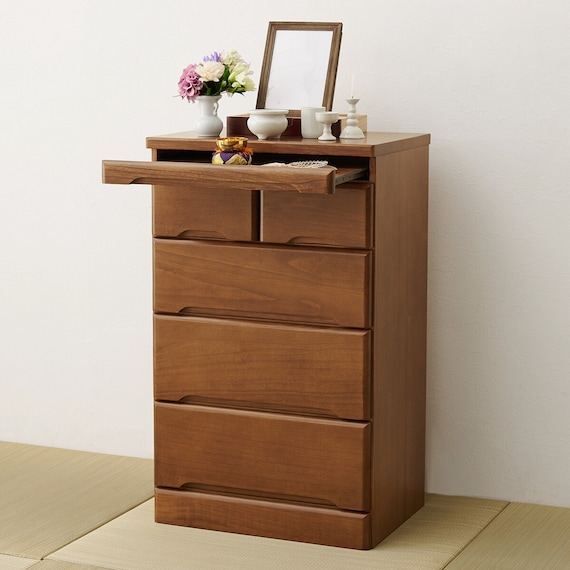 天然木仏壇チェスト4段(BR) 1枚目画像