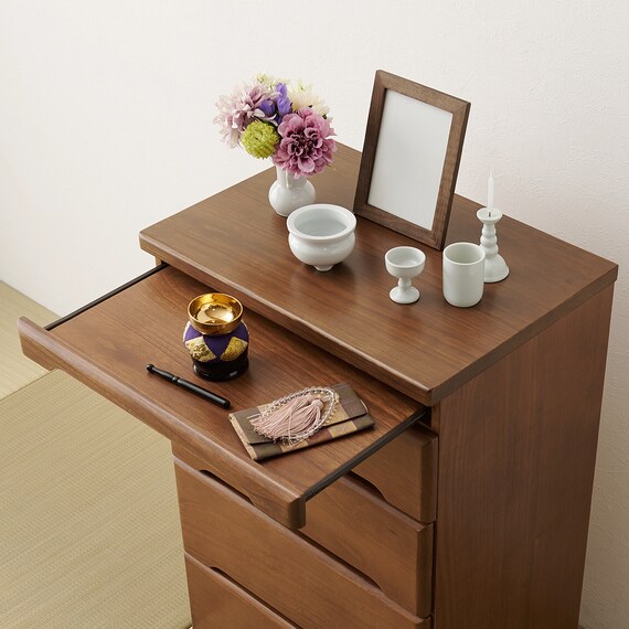 天然木仏壇チェスト4段(BR) 2枚目画像