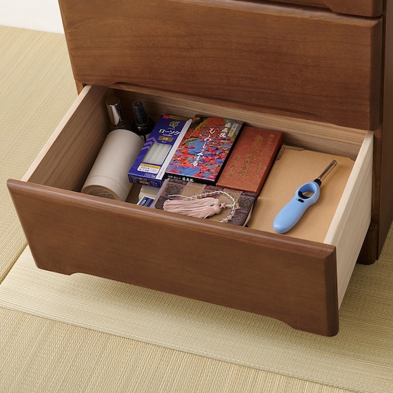 天然木仏壇チェスト4段(BR) 5枚目画像