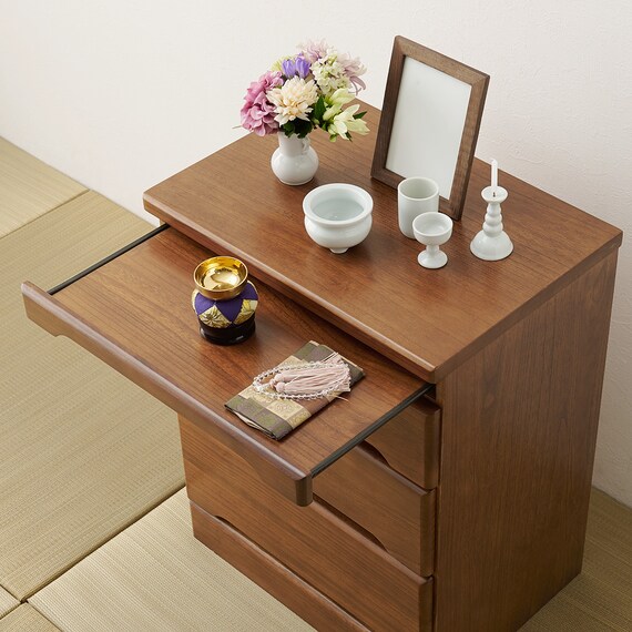 天然木仏壇チェスト3段(BR) 2枚目画像