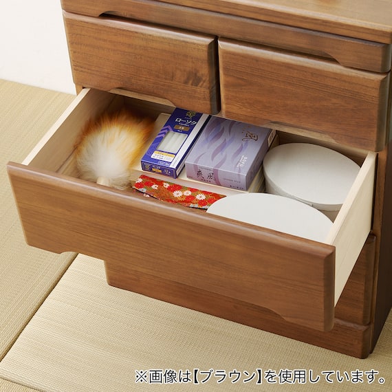 天然木仏壇チェスト3段(DBR) 4枚目画像