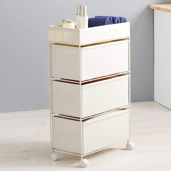 ランドリーチェスト (幅49 引出3杯 ホワイト) 1枚目画像