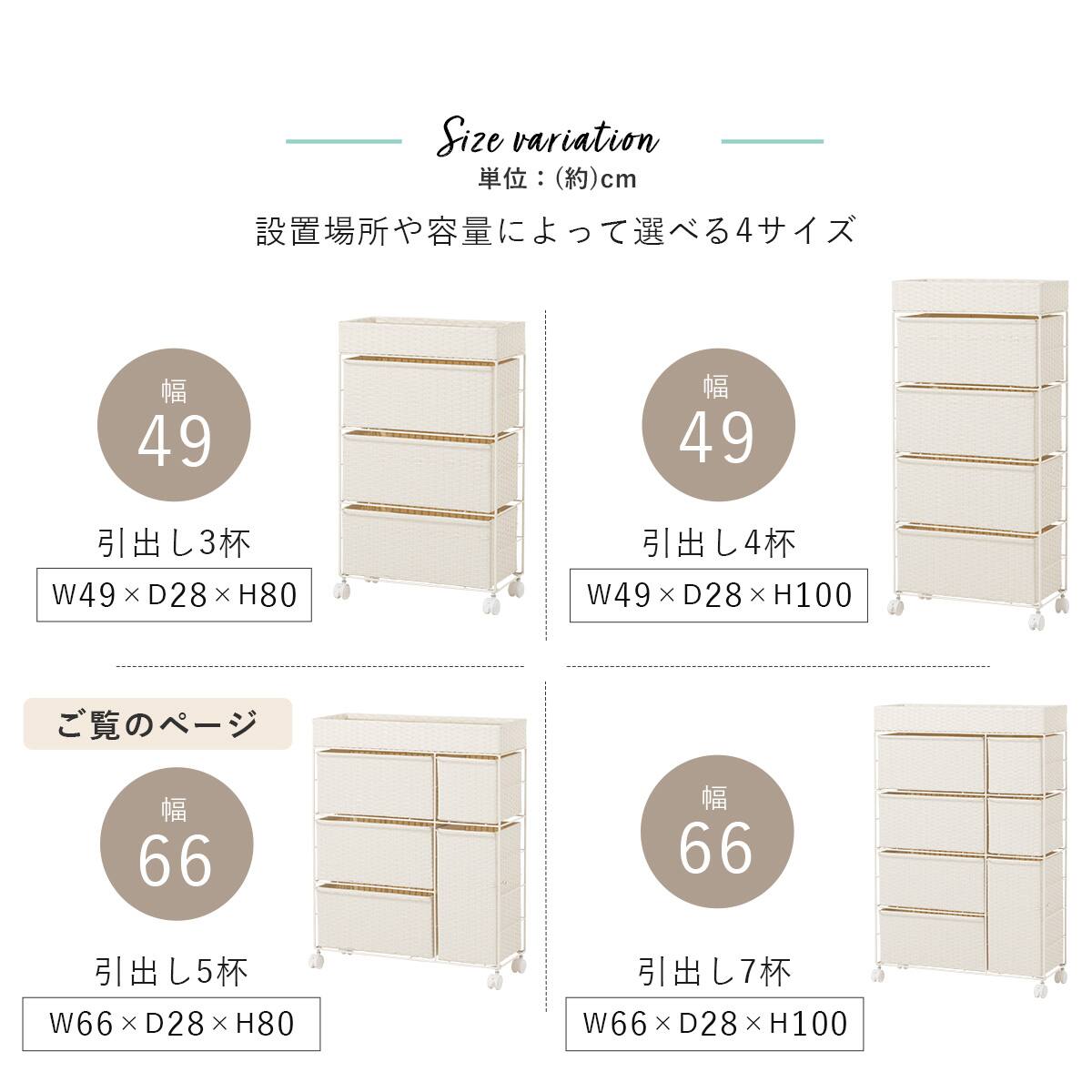 ランドリーチェスト (幅66 引出5杯 ダークブラウン) | ニトリネット