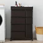 ランドリーチェスト (幅66 引出7杯 ダークブラウン) 1枚目画像