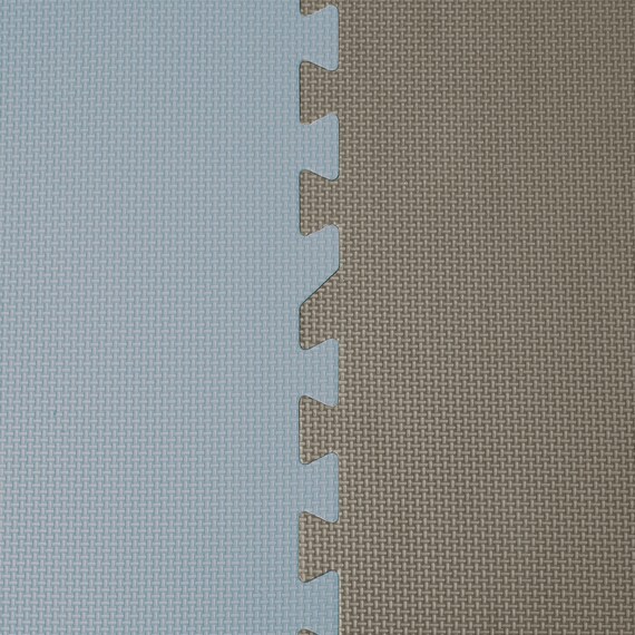 抗菌大判パズルマット３０Pセット（約６畳用）(ダークグレー×ブルー) 5枚目画像