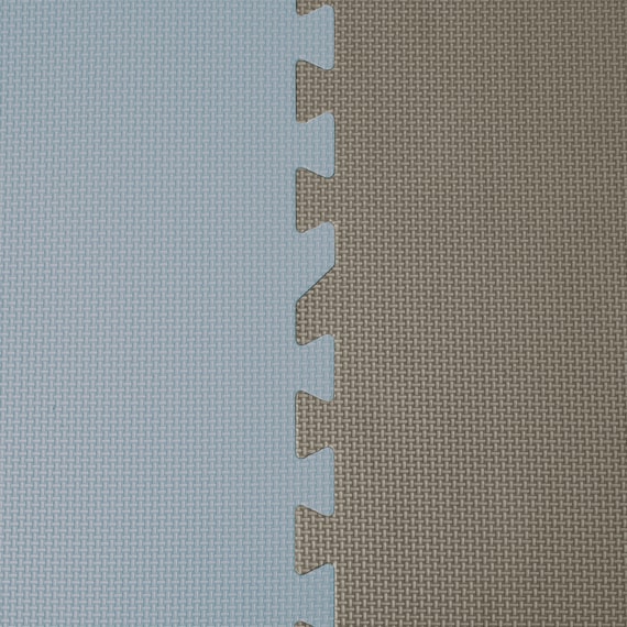 抗菌大判パズルマット30Pセット(約6畳用)(ダークグレー×ブルー) 5枚目画像