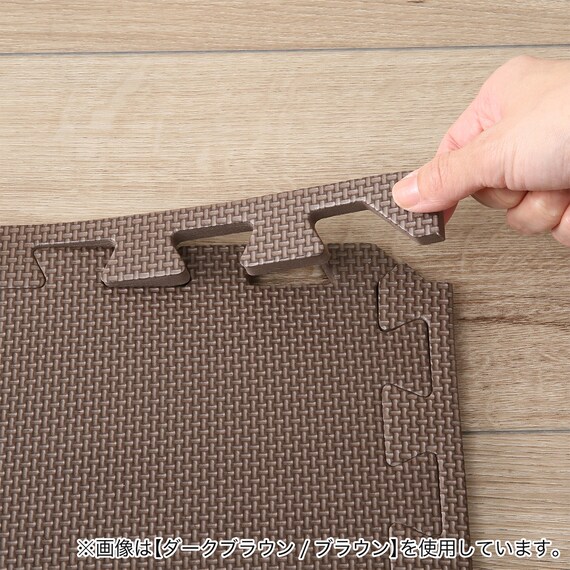 抗菌大判パズルマット３０Pセット（約６畳用）(ダークグレー×ブルー) 7枚目画像