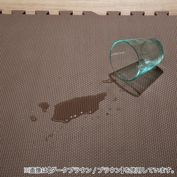 抗菌大判パズルマット３０Pセット（約６畳用）(ダークグレー×ブルー) 10枚目画像