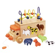 【3歳から】木のおもちゃ よくばりプルトイ アニマルビーズバス