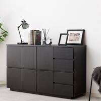 シンプルデザインキャビネット (幅119cm DBR)