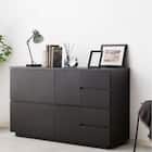 シンプルデザインキャビネット (幅119cm DBR) 1枚目画像