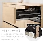 シンプルデザインキャビネット (幅119cm DBR) 7枚目画像