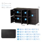 シンプルデザインキャビネット (幅119cm DBR) 16枚目画像