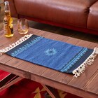 ウール100%ランチョンマット4枚セット キリムAS (BL) 2枚目画像