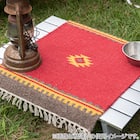 ウール100%ランチョンマット4枚セット キリムAS (BL) 3枚目画像