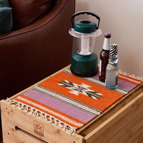 ウール100％ランチョンマット4枚セット キリムIS (OR) 2枚目画像