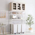 ナチュラルテイストのごみ箱上ラック ワイド (WW) 1枚目画像