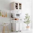 ナチュラルテイストのごみ箱上ラック スリム (WW) 1枚目画像