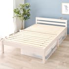 組立簡単 頑丈すのこベッド (セミダブル WW) 1枚目画像