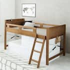 頑丈棚付きロフトベッド ロータイプ(高さ122cm LBR) 1枚目画像